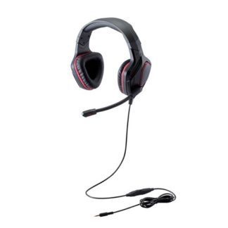 HS-G50BK<BR>ゲーミングヘッドセット/両耳オーバーヘッド/50mmドライバ/FPS特化/跳ね上げ式ミュート機能/4極φ3.5mm/2.0m/ブラック<BR>エレコム㈱