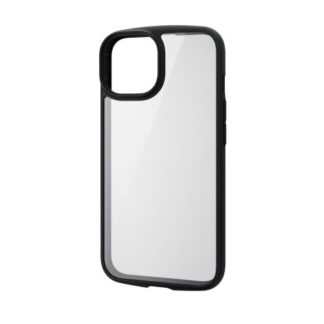 PM-A22ATSLFCGBK<BR>iPhone 14/iPhone 13用ハイブリッドケース/TOUGH SLIM LITE/フレームカラー/背面クリア/背面ガラス/ブラック<BR>エレコム㈱