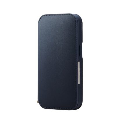 PM-A22CPLFY2NViPhone 14 Pro用レザーケース/手帳型/耐衝撃/NEUTZ/磁石付き/ネイビーエレコム㈱
