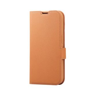 PM-A22CREPLFYBR<BR>iPhone 14 Pro用レザーケース/手帳型/リサイクル素材/磁石付き/ブラウン<BR>エレコム㈱