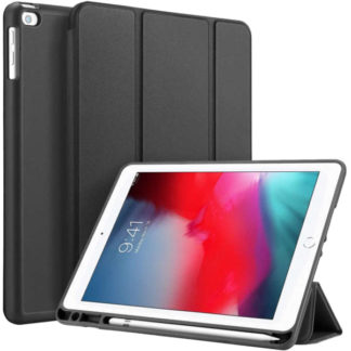 MDS-TPUCIP97FLBK2<BR>iPad 9.7（第6・5世代）対応 耐衝撃フラップケース ブラック（シボ）<BR>㈱エムディーエス