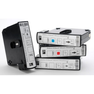 10007746K<BR>リストバンドカートリッジ：標準タイプ（粘着式 小児用25mm幅、195mm長、275枚、白、6カートリッジ入り）-499000010315<BR>オカベマーキングシステム㈱