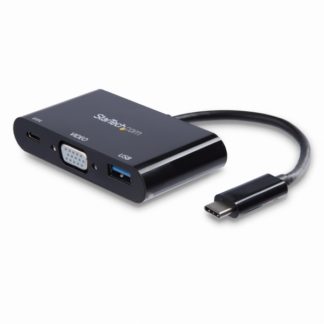 CDP2VGAUACP<BR>USB type-C接続VGA変換アダプタ 2048 x 1280p(60Hz) 1x USB-C給電ポート 1x USB-Aポート<BR>スターテック・ドットコム㈱