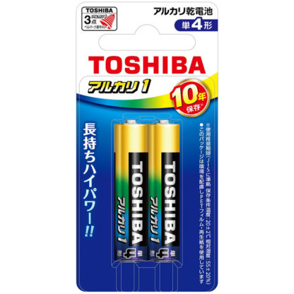 LR03AN 2BPアルカリ電池 単4形 2本ブリスターパック㈱東芝（家電）