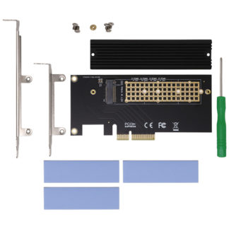 AIF-10<BR>ヒートシンク搭載 M.2 NVMe SSD変換PCIeカード<BR>㈱アイネックス