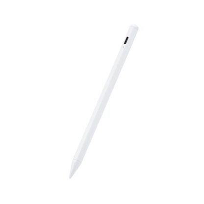 P-TPACSTAP05WHタッチペン/スタイラス/充電式/iPad専用/パームリジェクション対応/磁気吸着/USB-C充電/ペン先交換可能/ホワイトエレコム㈱