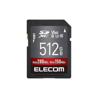 MF-FS512GU23V6R<BR>SDXCカード/データ復旧サービス付/UHS-II/V60/512GB<BR>エレコム㈱