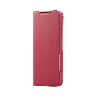 PM-K222PLFUJPND<BR>かんたんスマホ3用レザーケース/手帳型/UltraSlim/Flowers/薄型/磁石付き/ディープピンク<BR>エレコム㈱
